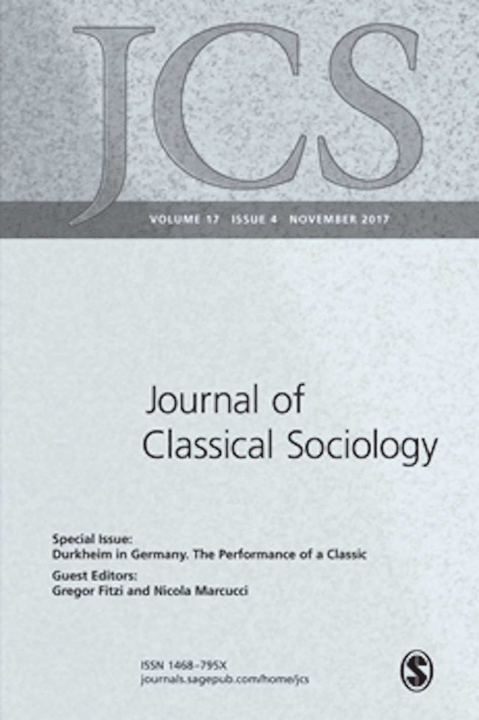 Journal Of Classical Sociology